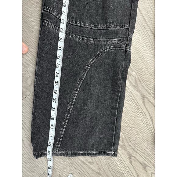 fashion nova Contrast Stitching Cargo Baggy Jeans - Dark Wash Size 13 - Picture 9 of 10